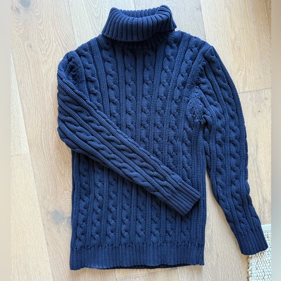 Lands End 100% cotton heavy cable knit sweater - Picture 3 of 6